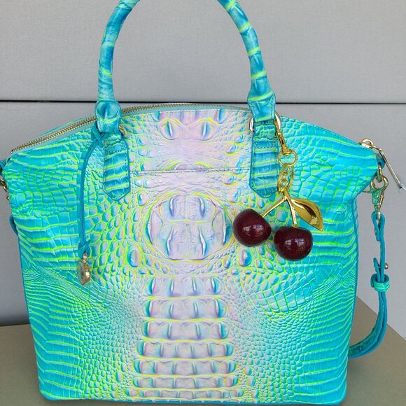 Dark Red Cherries Purse Charms and Key Ring Sparkly! - Picture 7 of 10